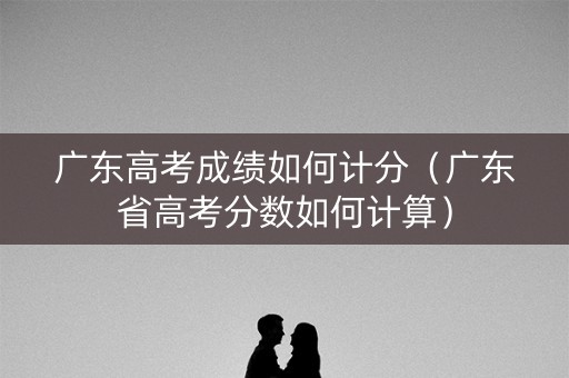 广东高考成绩如何计分（广东省高考分数如何计算）