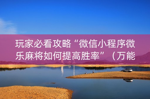 玩家必看攻略“微信小程序微乐麻将如何提高胜率”（万能开挂神器)