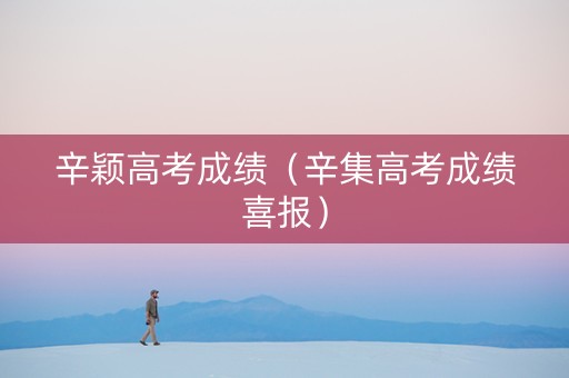 辛颖高考成绩（辛集高考成绩喜报）