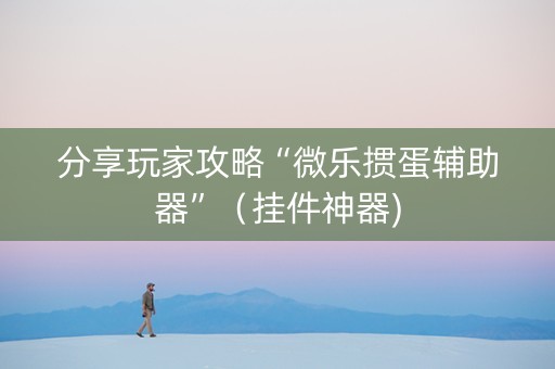 分享玩家攻略“微乐掼蛋辅助器”（挂件神器)