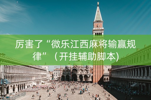 厉害了“微乐江西麻将输赢规律”（开挂辅助脚本)