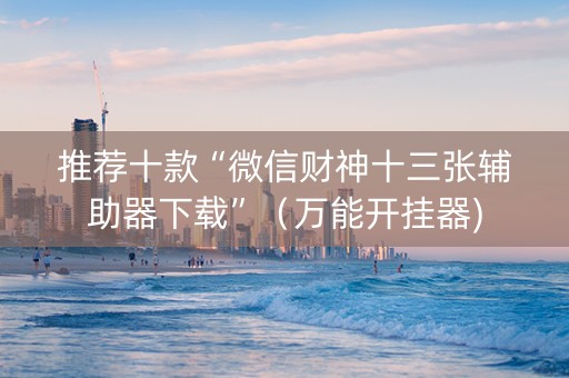 推荐十款“微信财神十三张辅助器下载”（万能开挂器)