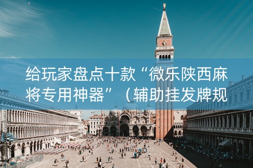 给玩家盘点十款“微乐陕西麻将专用神器”（辅助挂发牌规律)