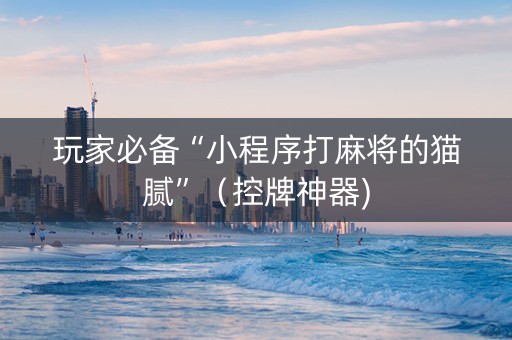 玩家必备“小程序打麻将的猫腻”（控牌神器)