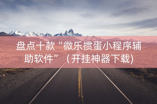 盘点十款“微乐掼蛋小程序辅助软件”（开挂神器下载)
