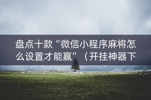 盘点十款“微信小程序麻将怎么设置才能赢”（开挂神器下载)