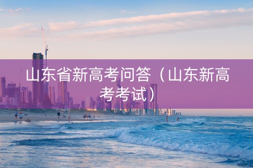 山东省新高考问答（山东新高考考试）