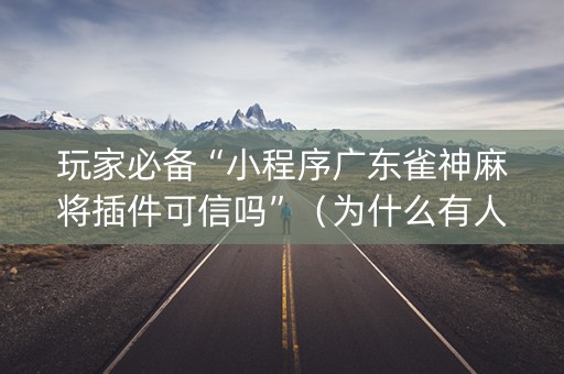 玩家必备“小程序广东雀神麻将插件可信吗”（为什么有人一直赢)