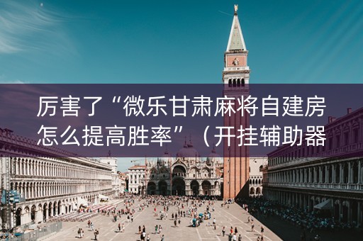 厉害了“微乐甘肃麻将自建房怎么提高胜率”（开挂辅助器插件)