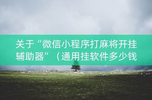 关于“微信小程序打麻将开挂辅助器”（通用挂软件多少钱)