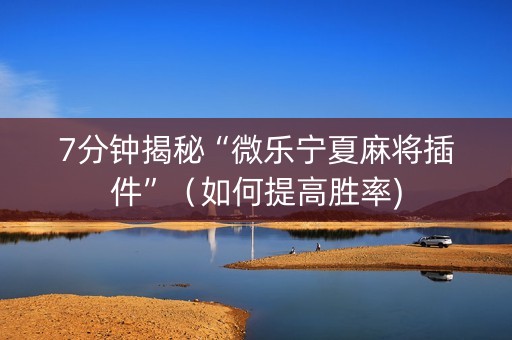 7分钟揭秘“微乐宁夏麻将插件”（如何提高胜率)