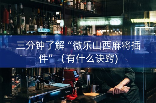 三分钟了解“微乐山西麻将插件”（有什么诀窍)
