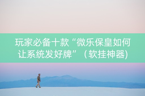 玩家必备十款“微乐保皇如何让系统发好牌”（软挂神器)