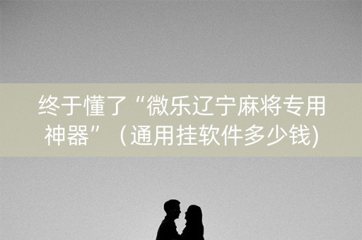 终于懂了“微乐辽宁麻将专用神器”（通用挂软件多少钱)