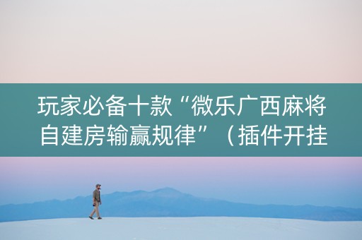 玩家必备十款“微乐广西麻将自建房输赢规律”（插件开挂免费AI)