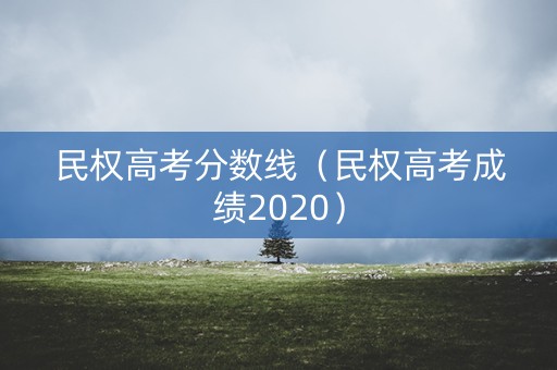 民权高考分数线（民权高考成绩2020）