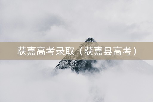 获嘉高考录取（获嘉县高考）