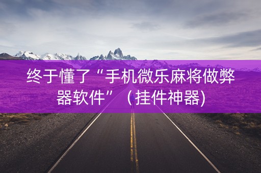 终于懂了“手机微乐麻将做弊器软件”（挂件神器)