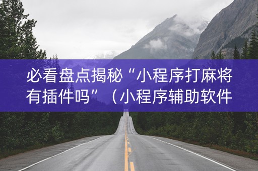必看盘点揭秘“小程序打麻将有插件吗”（小程序辅助软件)