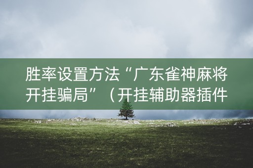 胜率设置方法“广东雀神麻将开挂骗局”（开挂辅助器插件)
