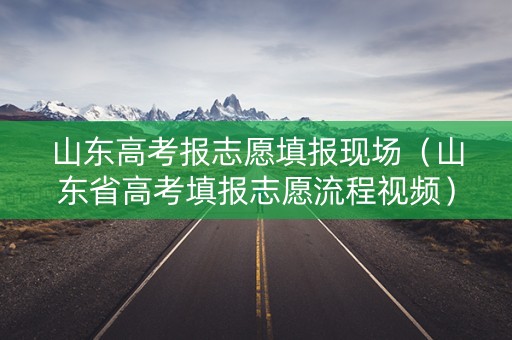 山东高考报志愿填报现场（山东省高考填报志愿流程视频）