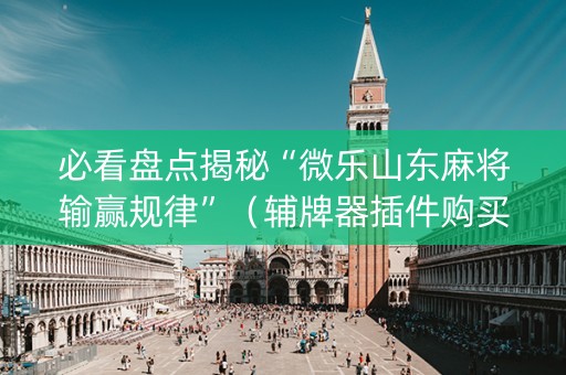必看盘点揭秘“微乐山东麻将输赢规律”（辅牌器插件购买)