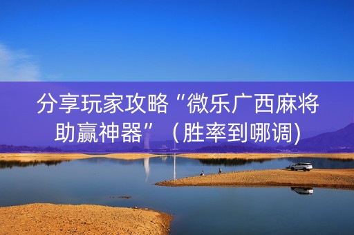 分享玩家攻略“微乐广西麻将助赢神器”（胜率到哪调)