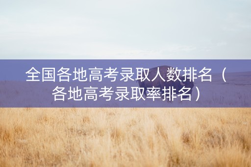 全国各地高考录取人数排名（各地高考录取率排名）