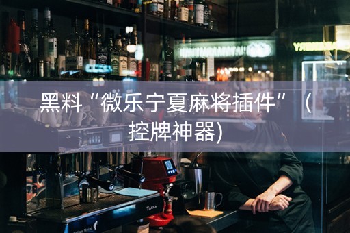 黑料“微乐宁夏麻将插件”（控牌神器)