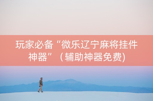 玩家必备“微乐辽宁麻将挂件神器”（辅助神器免费)