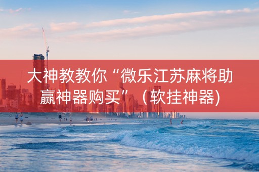 大神教教你“微乐江苏麻将助赢神器购买”（软挂神器)