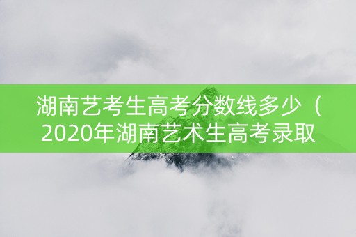 湖南艺考生高考分数线多少（2020年湖南艺术生高考录取分数线是多少）