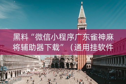 黑料“微信小程序广东雀神麻将辅助器下载”（通用挂软件多少钱)