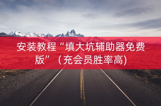 安装教程“填大坑辅助器免费版”（充会员胜率高)