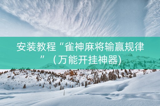 安装教程“雀神麻将输赢规律”（万能开挂神器)