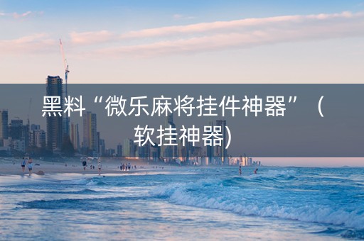 黑料“微乐麻将挂件神器”（软挂神器)