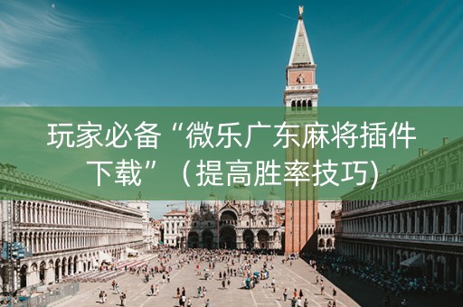 玩家必备“微乐广东麻将插件下载”（提高胜率技巧)