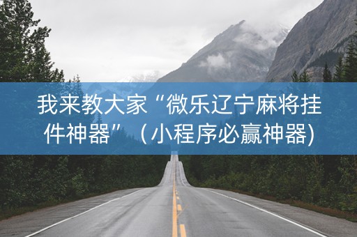 我来教大家“微乐辽宁麻将挂件神器”（小程序必赢神器)