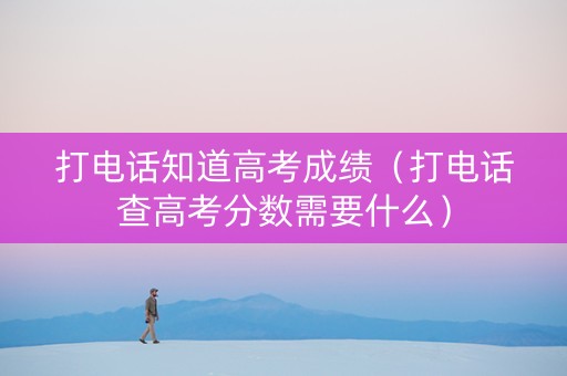 打电话知道高考成绩（打电话查高考分数需要什么）