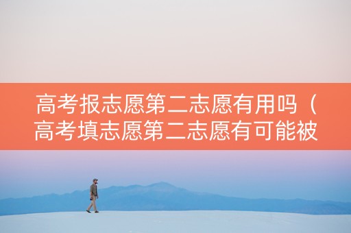 高考报志愿第二志愿有用吗（高考填志愿第二志愿有可能被录取吗?）