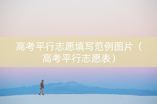 高考平行志愿填写范例图片（高考平行志愿表）