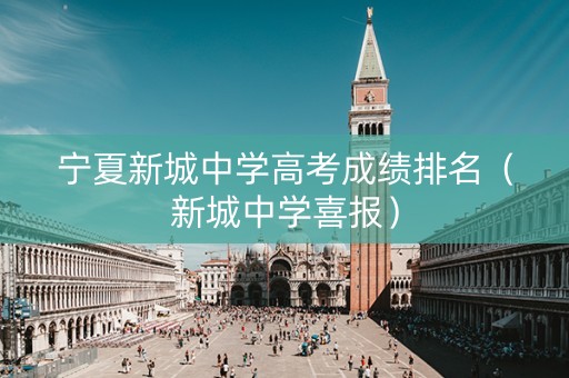 宁夏新城中学高考成绩排名（新城中学喜报）