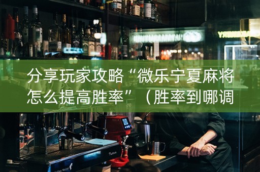 分享玩家攻略“微乐宁夏麻将怎么提高胜率”（胜率到哪调)