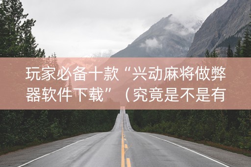 玩家必备十款“兴动麻将做弊器软件下载”（究竟是不是有挂)