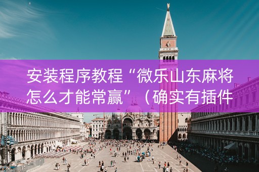安装程序教程“微乐山东麻将怎么才能常赢”（确实有插件吗)