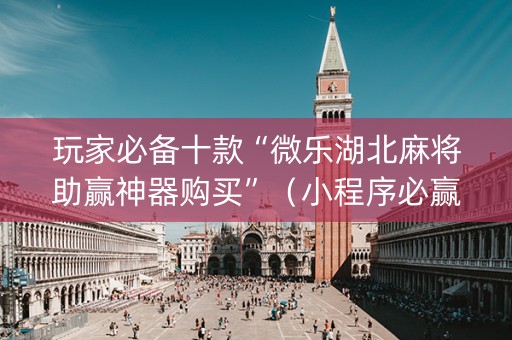 玩家必备十款“微乐湖北麻将助赢神器购买”（小程序必赢神器)