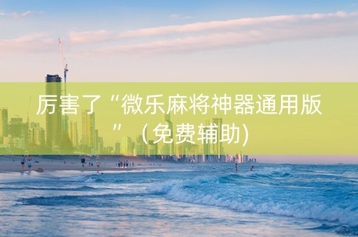 厉害了“微乐麻将神器通用版”（免费辅助)