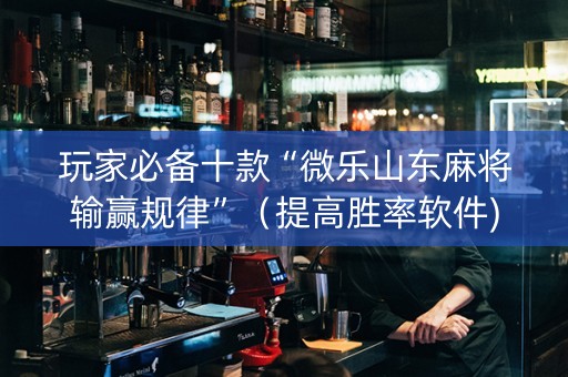 玩家必备十款“微乐山东麻将输赢规律”（提高胜率软件)
