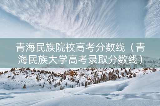 青海民族院校高考分数线（青海民族大学高考录取分数线）