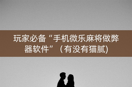 玩家必备“手机微乐麻将做弊器软件”（有没有猫腻)